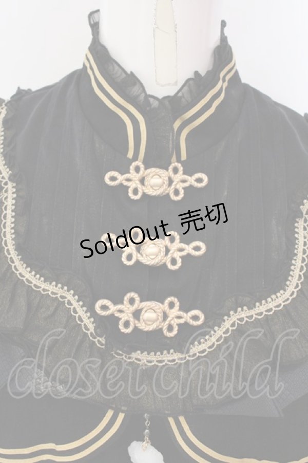 画像2: Lolita原創工作室（海外ロリィタ） / チャイナボタンAラインワピース L ブラック×ゴールド O-25-03-06-008-LO-OP-IG-ZS (2)