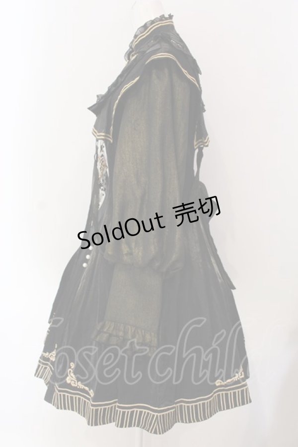 画像5: Lolita原創工作室（海外ロリィタ） / チャイナボタンAラインワピース L ブラック×ゴールド O-25-03-06-008-LO-OP-IG-ZS (5)