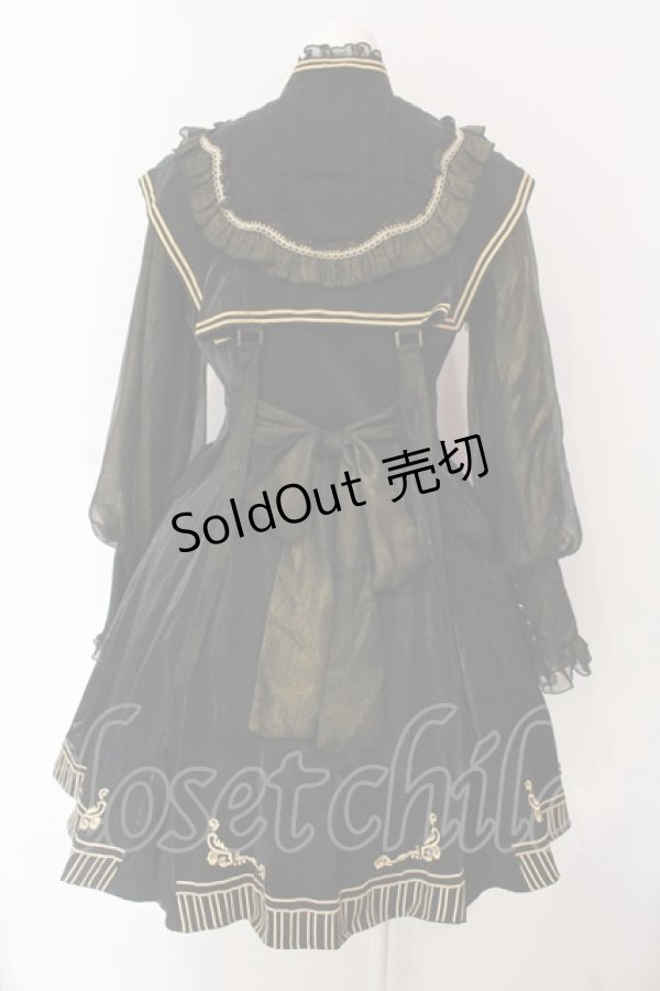 画像6: Lolita原創工作室（海外ロリィタ） / チャイナボタンAラインワピース L ブラック×ゴールド O-25-03-06-008-LO-OP-IG-ZS (6)