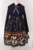 画像1: Angelic Pretty / British Bearカットワンピース  ネイビー O-25-03-06-011-AP-OP-IG-OS (1)