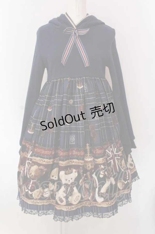 画像1: Angelic Pretty / British Bearカットワンピース  ネイビー O-25-03-06-011-AP-OP-IG-OS (1)