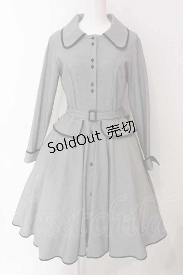 画像1: SERAPHIM / ペタルペプラムのワンピース  クロ×シロ千鳥格子 O-25-03-06-017-LO-OP-IG-OS (1)