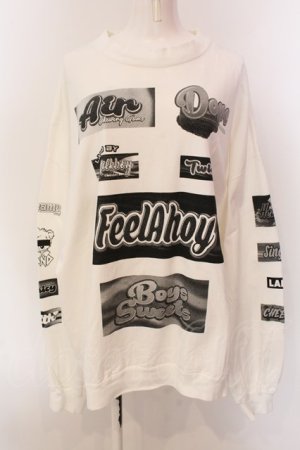 画像: LAND by MILK BOY / CANDY LOGO L.S. TEE Tシャツ  ホワイト O-25-03-08-029-PU-TS-IG-ZT009
