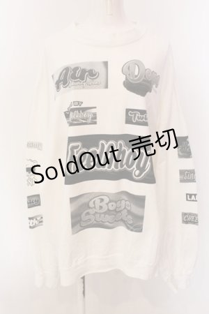 画像: LAND by MILK BOY / CANDY LOGO L.S. TEE Tシャツ  ホワイト O-25-03-08-029-PU-TS-IG-ZT009