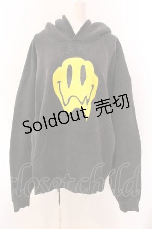 画像: LAND by MILK BOY / LAND SMILEY HOODIE パーカー  ブラック O-25-03-08-038-PU-TO-IG-ZT094