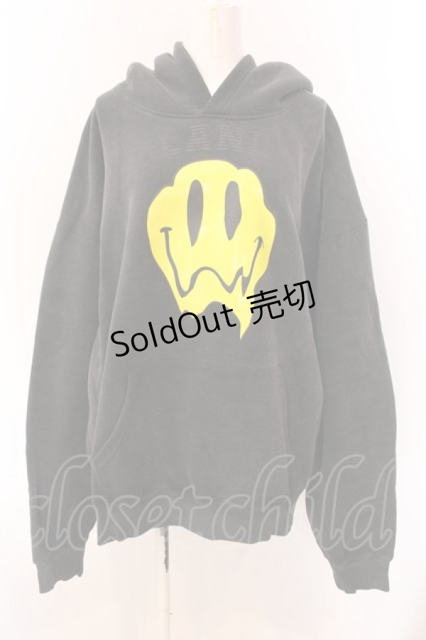 画像1: LAND by MILK BOY / LAND SMILEY HOODIE パーカー  ブラック O-25-03-08-038-PU-TO-IG-ZT094 (1)
