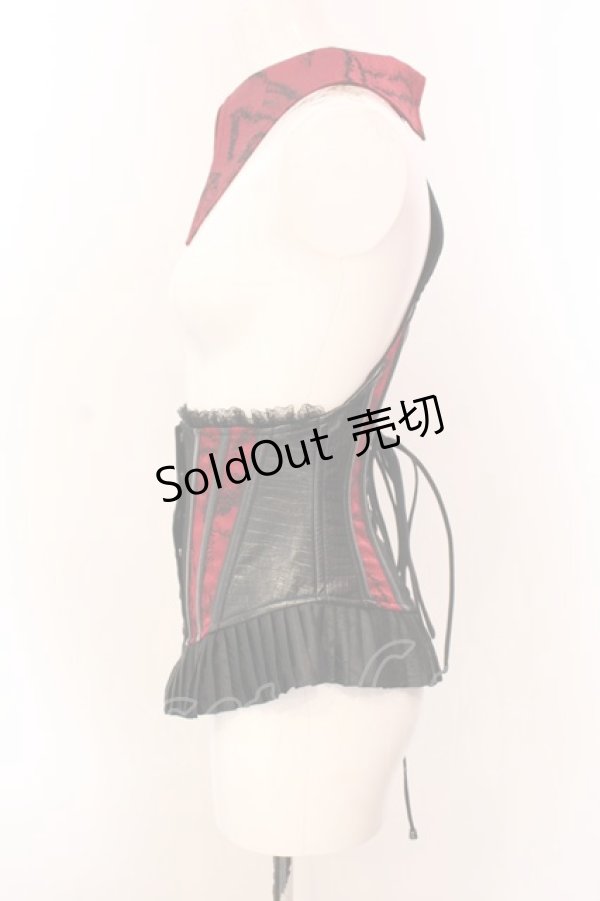 画像3: Qutie Frash / 後ろ編み上げコルセット  レッド×ブラック O-25-03-08-040-QU-TO-OW-ZT075 (3)