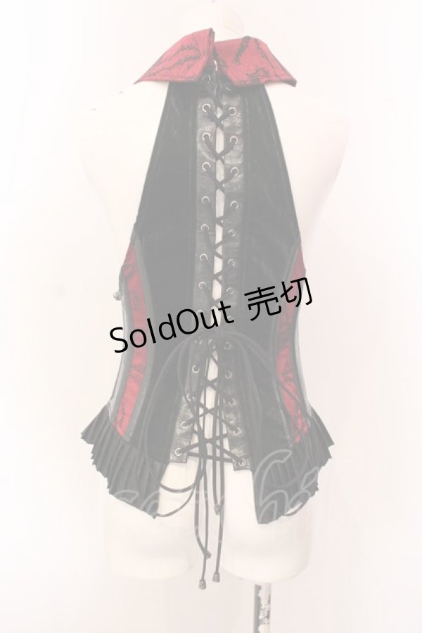 画像4: Qutie Frash / 後ろ編み上げコルセット  レッド×ブラック O-25-03-08-040-QU-TO-OW-ZT075 (4)