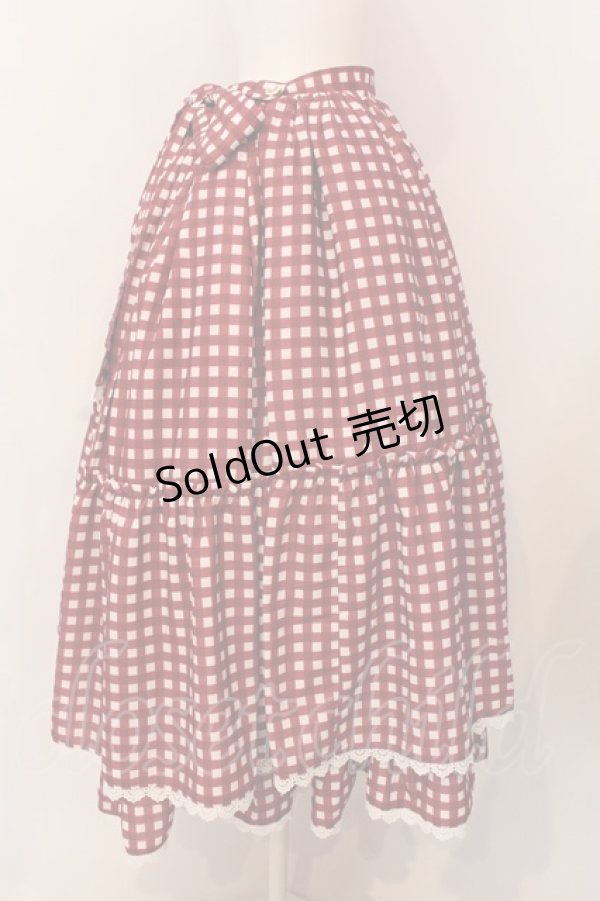 画像3: axes femme kawaii / ギンガムチェック柄スカート  アカ O-25-03-08-049-AX-SK-IG-OS (3)