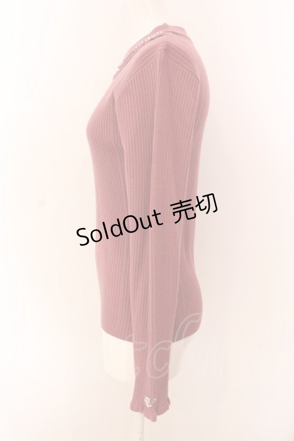 画像3: axes femme / バラボトルネックニットプルオーバー F ピンク O-25-03-08-064-AX-TO-OW-OS (3)