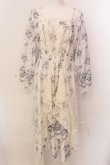 画像1: axes femme / ラッフルフリルレース花柄ワンピース M キナリ O-25-03-08-013-AX-OP-OW-OS (1)
