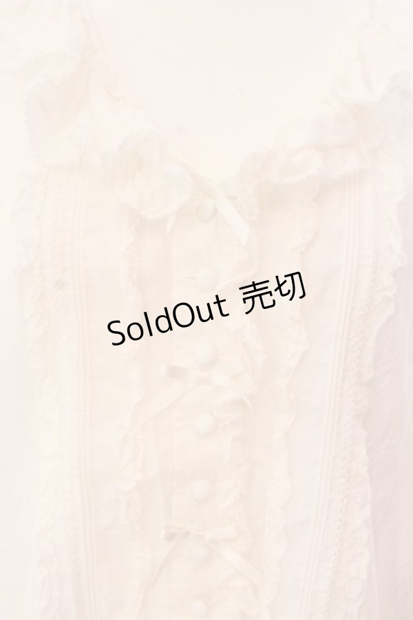 画像2: PINK HOUSE / リボン使いローンフリルベスト  シロ O-25-03-08-018-LO-TO-OW-OS (2)
