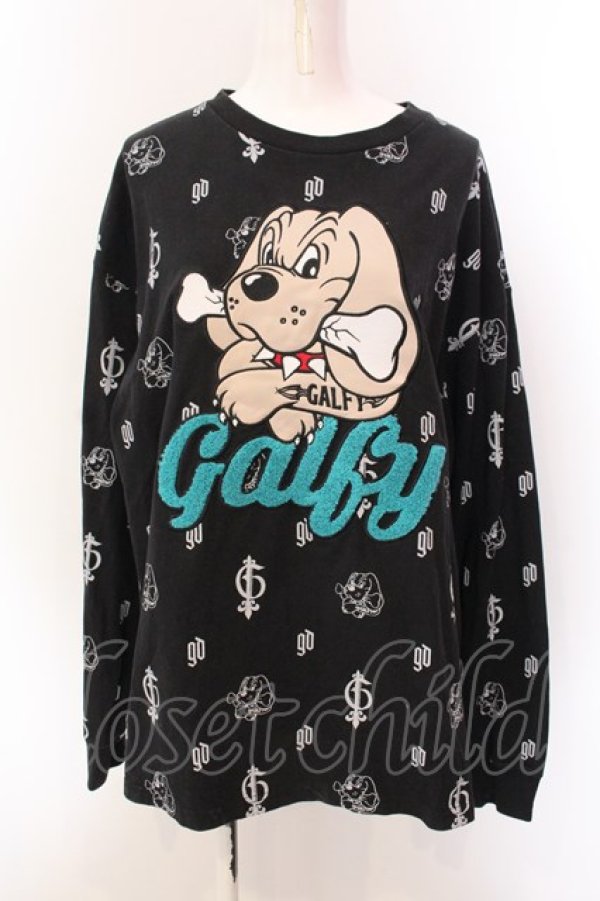 画像1: GALFY / ガルフィー長袖Tシャツ 中型犬（L） ブラック O-25-03-08-024-PU-TO-OW-ZT361 (1)