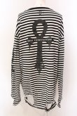 画像3: REFLEM / ダメージボーダーL/S Tee　カットソー F ブラック×ホワイト O-25-03-08-025-PU-TO-OW-OS (3)