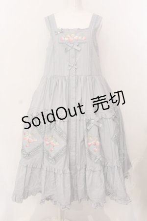 画像: Nyanya / Strawberry Flowers on the Hill4.0ジャンパースカート M サックス O-25-03-10-001-EL-OP-OW-OS