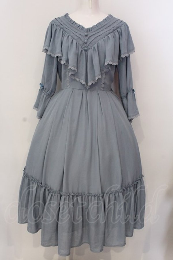 画像1: axes femme kawaii / シャルロットワンピース M ブルー O-25-03-10-006-AX-OP-OW-OS (1)
