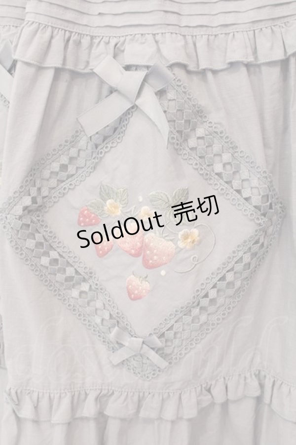 画像3: Nyanya / Strawberry Flowers on the Hill4.0ジャンパースカート M サックス O-25-03-10-001-EL-OP-OW-OS (3)