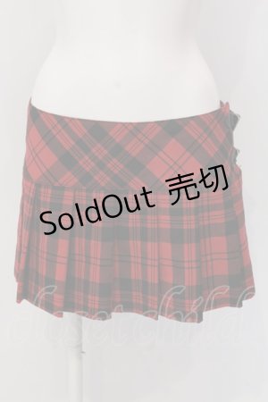 画像: HYSTERIC GLAMOUR / プリーツ巻きスカート M レッド O-25-03-10-014-PU-SK-OW-OS