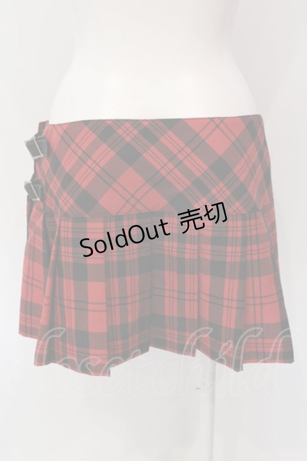 画像3: HYSTERIC GLAMOUR / プリーツ巻きスカート M レッド O-25-03-10-014-PU-SK-OW-OS (3)