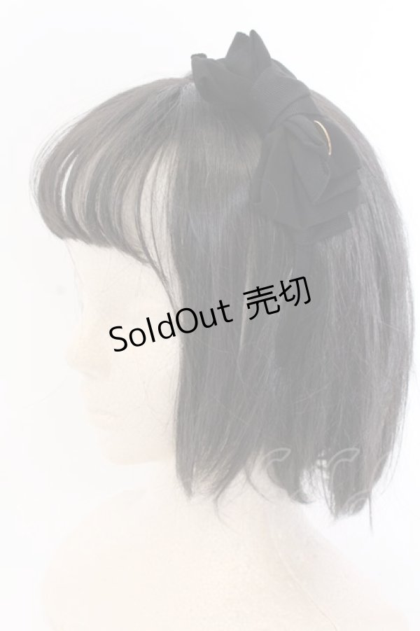 画像1: Leur Getter / リボンカチューシャ  クロ O-25-05-29-1014-LU-AC-OW-ZT445-F009 (1)