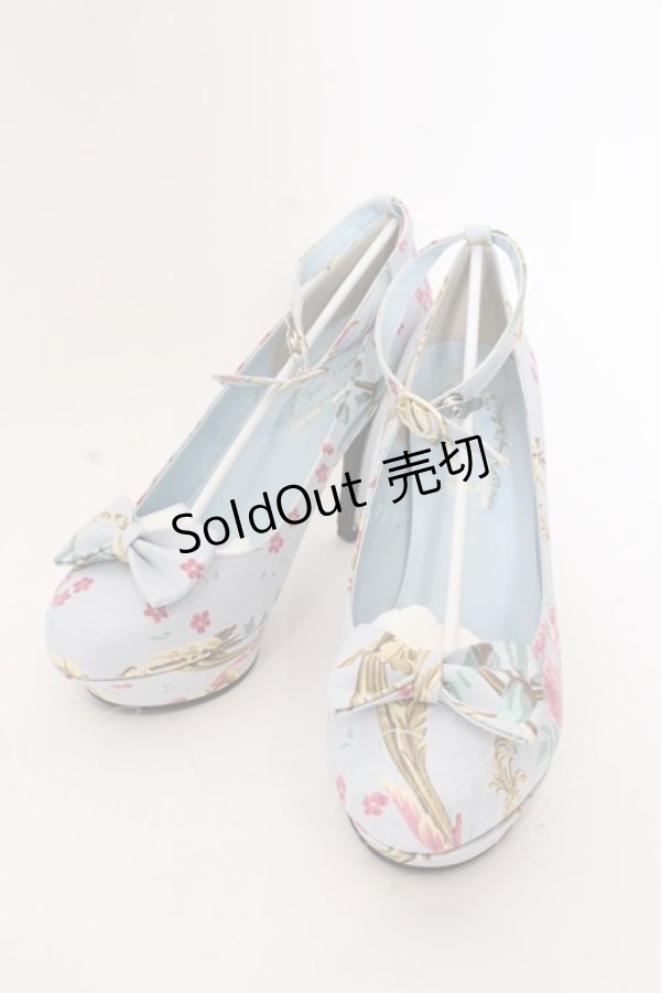 画像1: 【SALE】JESUS DIAMANTE / ロココLadyワンリボンパンプス L サックス O-25-03-12-103-JE-SH-OW-ZT087 (1)