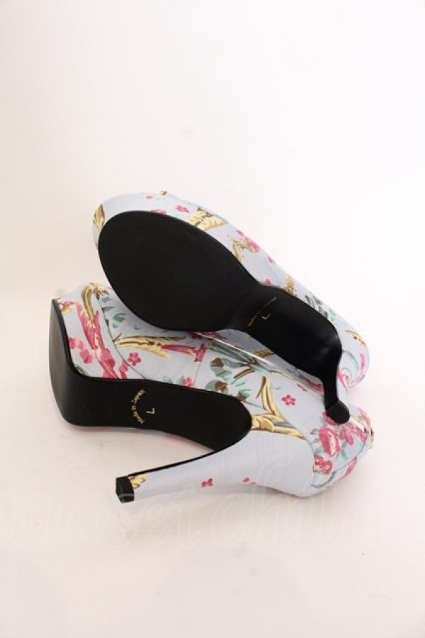 画像7: JESUS DIAMANTE / ロココLadyワンリボンパンプス L サックス O-25-03-12-103-JE-SH-OW-ZT087 (7)