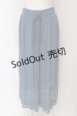画像: axes femme / 選べる着丈楊柳ワイドパンツ M ブルー O-25-03-13-004-AX-PA-OW-OS