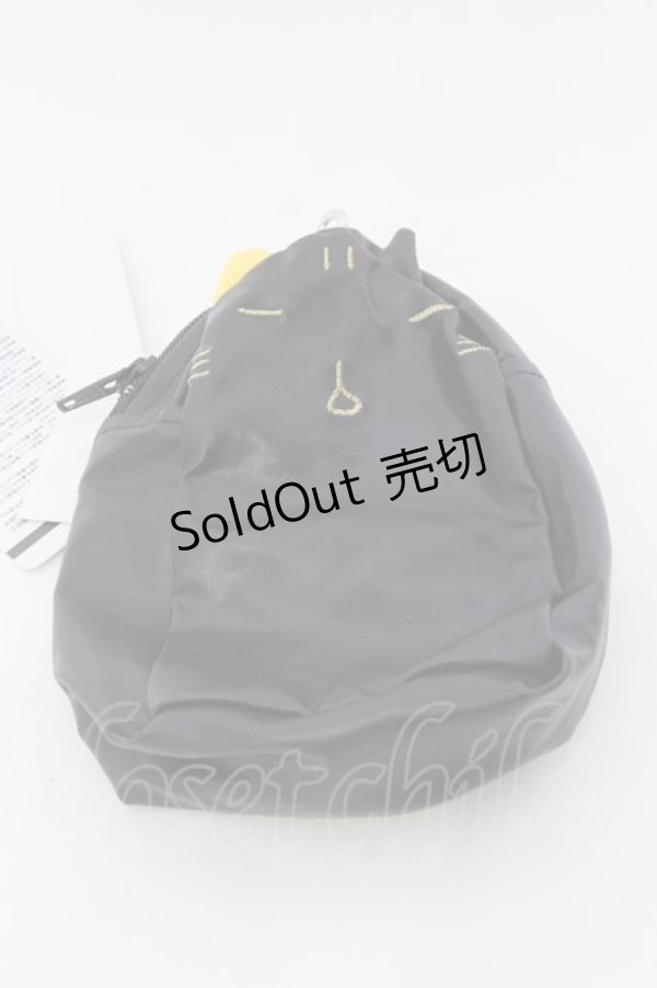 画像1: 【SALE】MINT NeKO / てかてかねこじろうポーチ  ブラック O-25-03-13-1037-HN-ZA-IG-ZT394-F002 (1)