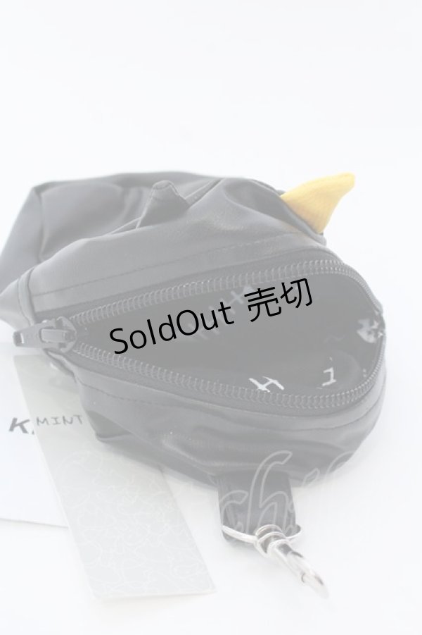 画像3: 【SALE】MINT NeKO / てかてかねこじろうポーチ  ブラック O-25-03-13-1037-HN-ZA-IG-ZT394-F002 (3)