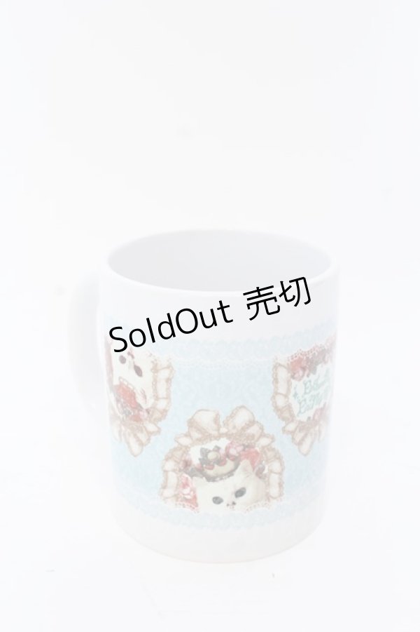 画像1: Enchantlic Enchantilly / Happyマグカップセット クイーンキャット柄マグカップ  サックス×シロ O-25-03-13-1047-LO-ZA-IG-ZT-F001 (1)