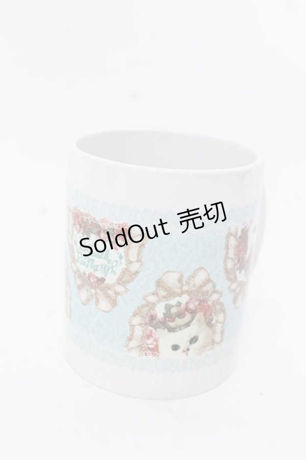 画像2: Enchantlic Enchantilly / Happyマグカップセット クイーンキャット柄マグカップ  サックス×シロ O-25-03-13-1047-LO-ZA-IG-ZT-F001 (2)
