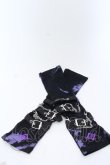 画像1: REFLEM / チェーンベルト付きアームカバー  ブラック×パープル O-25-03-13-1054-PU-ZA-OW-ZT-K016 (1)
