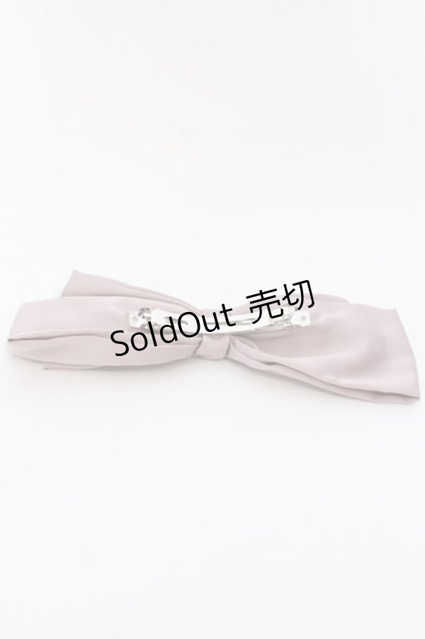 画像2: Fi.n.t / ビッグリボンバレッタ  ピンクベージュ O-25-03-13-1057-CA-AC-IG-ZT-K016 (2)