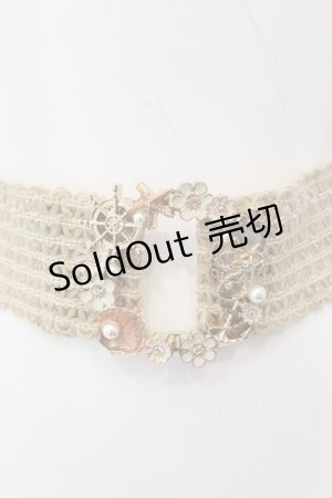 画像: axes femme / マリン×フラワーゴムベルト  ベージュ O-25-03-13-1013-AX-ZA-OW-ZT-K016