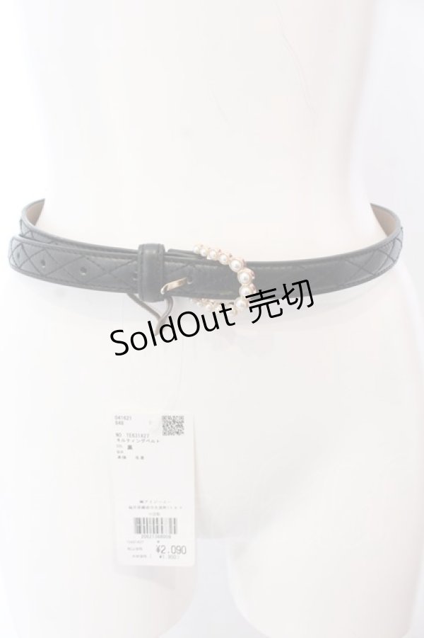 画像1: axes femme / キルティングベルト  クロ O-25-03-13-1016-AX-ZA-OW-OS (1)