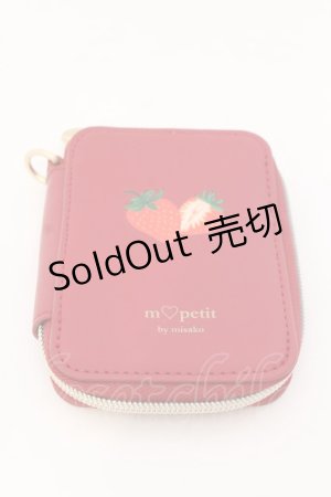画像: ｍ petit by misako / AMハートミラー付ポーチ ポーチ単品  アカ O-25-03-13-1034-LO-ZA-IG-ZT