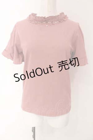 画像: axes femme / 吸水速乾フリルビジュープルオーバー F ピンク O-25-03-13-015-AX-TO-OW-OS