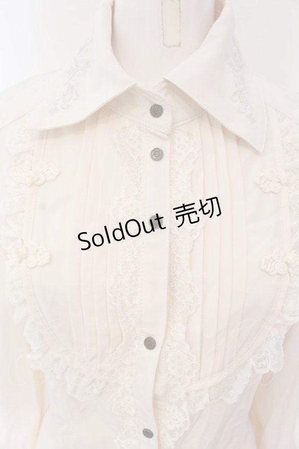 画像2: Ozz oneste / チャイナ刺繍ブラウス  クリーム O-25-03-13-025-OO-BL-IG-OS (2)