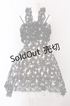 画像: MARBLE / 花柄ホルターワンピース  ブラック O-25-03-17-001-GO-OP-OW-OS