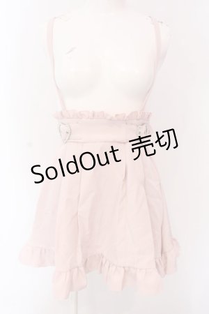 画像: DearMyLove / 推し色サイドキラキラハートバックルサス付きスカート M ピンク O-25-03-17-027-EL-SK-OW-OS