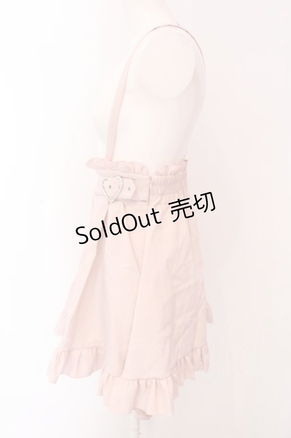 画像2: DearMyLove / 推し色サイドキラキラハートバックルサス付きスカート M ピンク O-25-03-17-027-EL-SK-OW-OS (2)