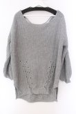 画像1: Ank Rouge / オーバーニット  グレー O-25-03-17-060-CA-TO-IG-ZT092 (1)