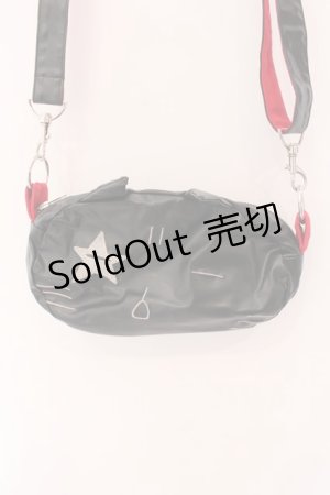 画像: MINT NeKO / ポールのてかてかショルダーバッグ  ブラック×レッド O-25-03-17-071-HN-BG-IG-OS