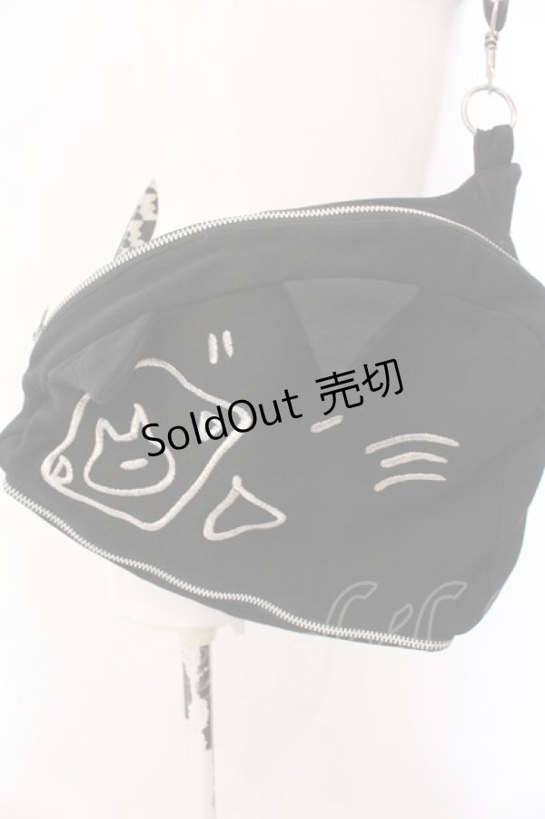画像2: MINT NeKO / ねこショルダーバッグ  ブラック O-25-03-17-072-HN-BG-IG-OS (2)