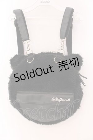 画像: HELL CAT PUNKS / キャトフェイスファーバッグ  ブラック O-25-03-17-074-PU-BG-IG-OS