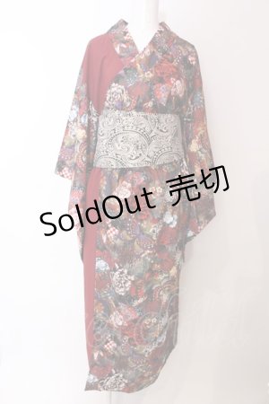 画像: Qutie Frash / 浴衣4点SET  蝶（レッド） O-25-03-17-006-QU-OP-OW-OS