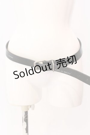 画像: MILKBOY / レザーベルト  ブラック×ホワイトプリント O-25-03-17-082-MB-ZA-IG-OS