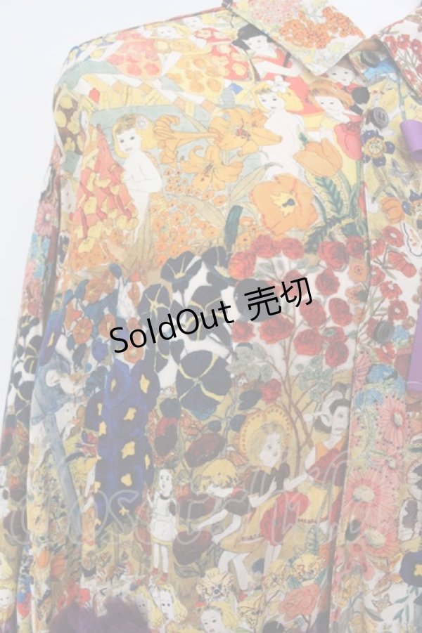 画像2: KIDILL / ×Henry Darger リボンシャツ  マルチカラー O-25-03-17-105-PU-OP-IG-OS (2)