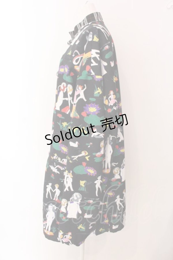 画像3: KIDILL / ×Henry Darger　KUNG-FU SHIRT JACKET F ブラック O-25-03-17-106-PU-CO-YM-ZT-C033 (3)