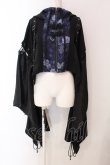 画像1: Qutie Frash / 和柄ショートカーデ  ブラック×ブルー O-25-03-17-016-QU-TO-OW-OS (1)